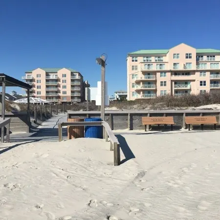Two bedroom condo with deck overlooking the ocean. Private beach!