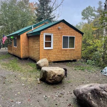 Snowmobilers private cabin, on the trails