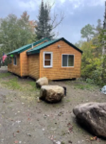 Snowmobilers private cabin, on the trails