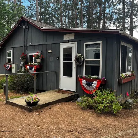 Cozy vintage cabin on a private lake in the Northwoods.