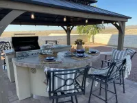 New! Desert LUX Oasis LARGE POOL SPA BBQ FIRE-PIT