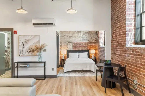 White Lily Luxe Loft nestled within the heart of Knoxville's Old City.