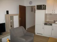 Apartment directly on the beach in Norddeich Parking lot at the house