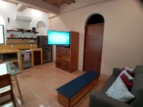 Studio apartment in great location with a beautiful pool/garden area.