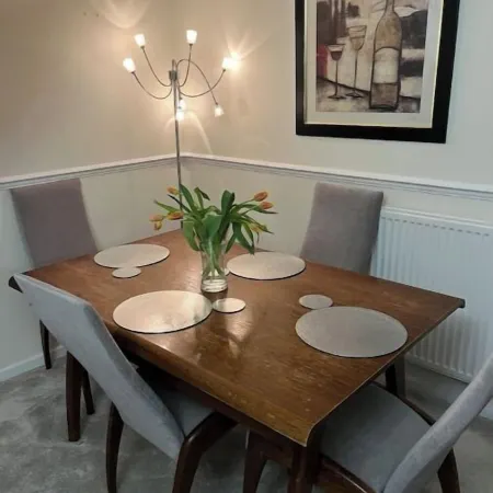 Cosy home in quiet cul-de-sac. Private fenced garden and free parking.