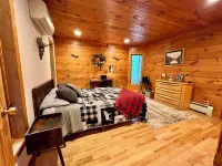 Family Lodge with Hot Tub, AC, Minutes to Lake Placid and Hiking, Pet Friendly