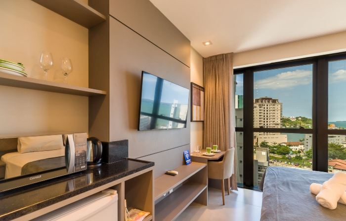 Mhfa Studios em Prédio Luxuoso Vista Mar