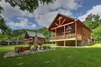 A Barrel of Fun- Riverfront Cabin with Hot Tub, No Steep Roads, Fishing Nearby