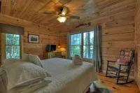 Lakeside Cabin w/ mountain views, dock, fire pit, hot tub, and much more!