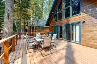 Spacious Deck and Cozy Pellet Stove - Charming Mountain Cabin Retreat