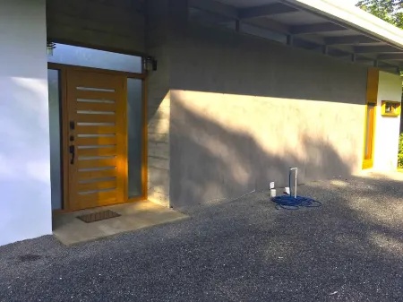 Ocean View from bedroom in this brand new modern home.  Centrally located.