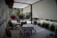 RV on private lot with pool 10 min walk to the beach