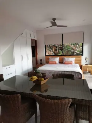 Bungalow 14, ocean view to famous Isla Tortuga , kitchen, floor 1
