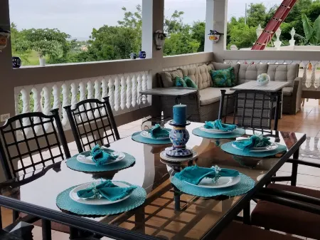 Mountaintop Villa with Spectacular Sunset View of Caribbean