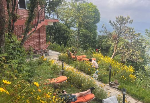 레 테라스 히말라야 리조트의 전망 좋은 테라스