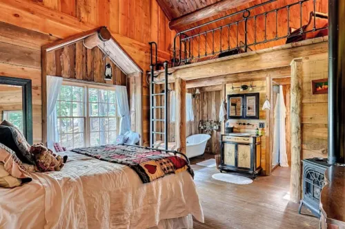 Hot Tub & Mtn Views: Woodsy Cabin in Greer - Country Houses