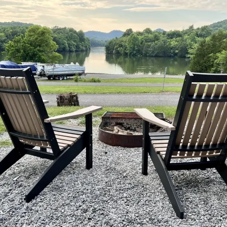 Cabin w/ Views of the Foothills of the Mountains on Lake; Near Waterfalls.