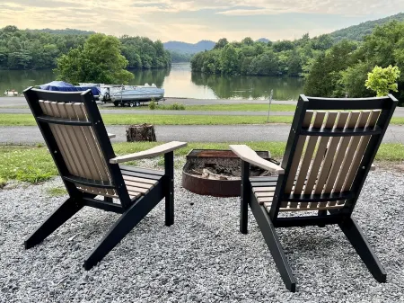 Cabin w/ Views of the Foothills of the Mountains on Lake; Near Waterfalls.