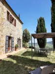 Villa Banditello, secluded, panoramic view over Montepulciano valley.