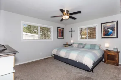 Nestled between Downtown and Watson Lake. Kayaks available and pets welcome!