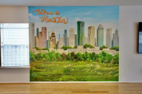 Houston Wall Mural,  A Getaway Escape Отели рядом с достопримечательностью «Маркет сквер эт Элдридж»