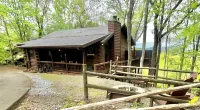 Log Cabin with Mountain Views: Hot Tub, Game Room, Fenced Yard