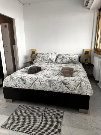 Beachfront Apartment, 180° Seaviews, huge pool- 5 km to Nice