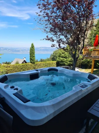 Chalet with fabulous view of Lake Geneva close to Piste and Telecabin