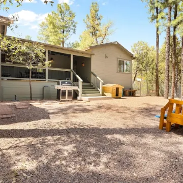 Green Elk Retreat Cabin, Cozy Cabin - large side yard with wildlife