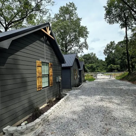 Griffen Mill Properties Cabin #8 by Waterfall in Salem Al with WiFi, AC