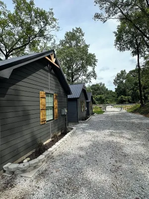 Griffen Mill Properties Cabin #8 by Waterfall in Salem Al  with WiFi, AC