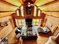 Secluded Lake View Log Cabin on 40 Acres