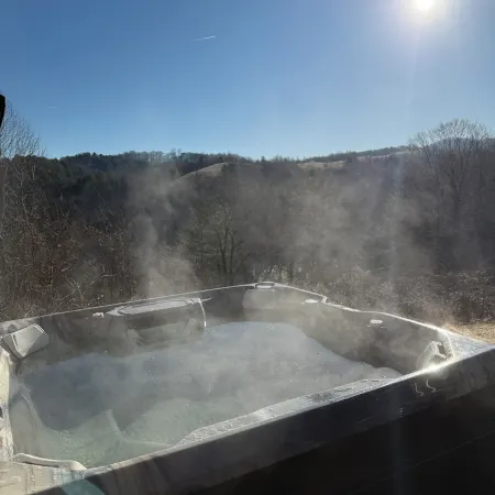 Pet Friendly NC Cabin with Beautiful Views and Hot Tub near West Jefferson.