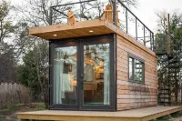 Rooftop Deck and Upscale Amenities - Exquisite Tiny Oasis Hotels in McLennan County