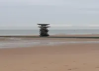 比利時的帶海景露台公寓 - 沙灘