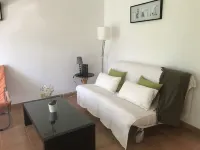 Accommodation on harbor and beach with mountain views