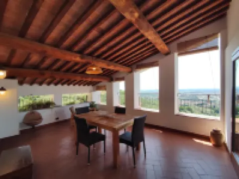 The terrace of Elas Hotels in Uzzano