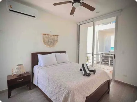 Beach front property at the Emerald Coast of the Yucatan Peninsula.