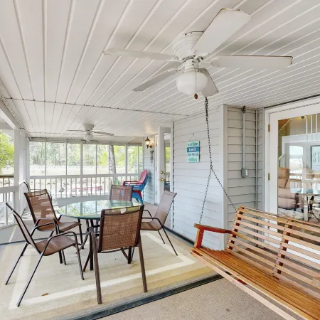 Lakefront Home w/ 2 Boat Slips, Fire Pit, Grill