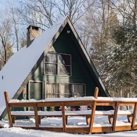 Pocono Summer Paradise: A-Frame, Sauna, Hot Tub, Fire Pit