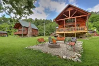 A Barrel of Fun- Riverfront Cabin with Hot Tub, No Steep Roads, Fishing Nearby