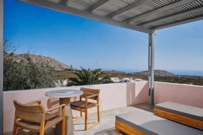 ホテルからの眺望 ヴェデマ，ラグジュアリーコレクションリゾート，サントリーニの写真