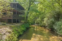 Private retreat at the waters edge of one of NE Ga premier trout streams.