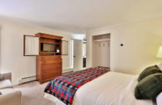 The Birch Ridge: Lace Room #3 - Queen Suite in Renovated Killington Lodge. Hot Tubs. 1 Bedroom Home