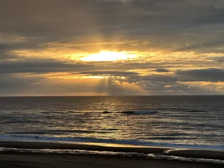 Luxury beachfront property with amazing views,  hot tub and steps to the beach.