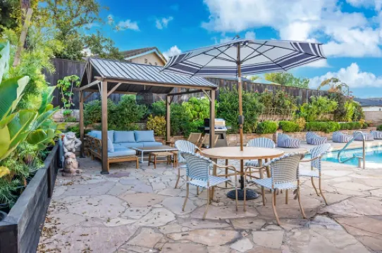 Charming Outdoor-Indoor Flow and Pool View - Vibrant Designer Escape