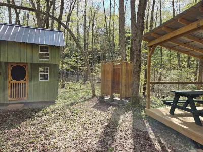 Secluded Muskoka Glamping Cabin with Private Lake & Trails