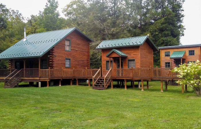 Scenic Log Cabin with Fire Pit and Stocked Creek!