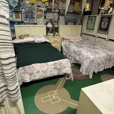 Charming baseball themed 2-story building with cable TV, wi-fi & stereo system.
