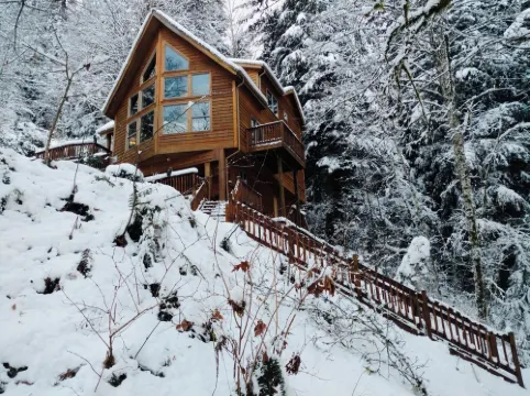The Huckleberry Chalet, a private Mt. Hood retreat within a forested wonderland